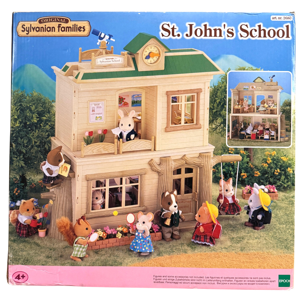 Sylvanian Families St. John's School #2686 Calico Critters NIB Accessories NOS